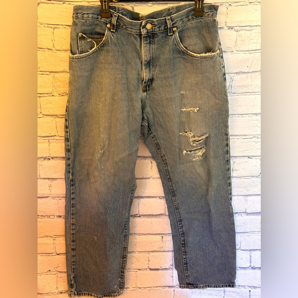 Vintage Wrangler Jeans Size 36x30 Holes and Frayed some.